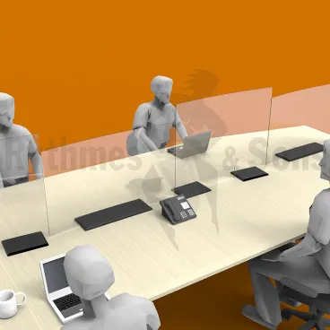 0,92 x H0,74m Cloison de bureau 100% transparente