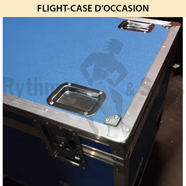 800x600xH600 Malle rangement Classique PVC Bleu + capitonnage + cloisons