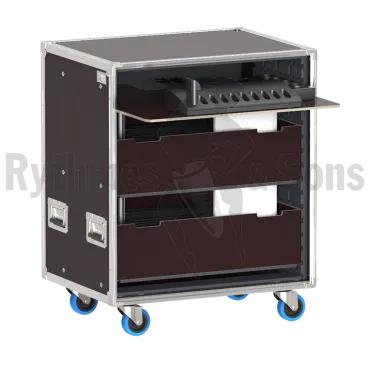 Rack à bacs pour 10 postes de conférence MXCW640 SHURE + microphones + point d'accès + chargeur