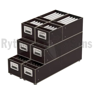 Bac empilable pour 20 pieds de praticables Ø50xL20cm