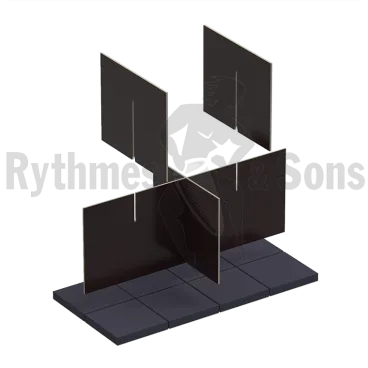 4x2 compartiments bois + mousse dans le fond pour malle 1200x600xH600