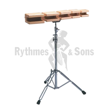 Jeu de 5 temple blocks CADESON + stand