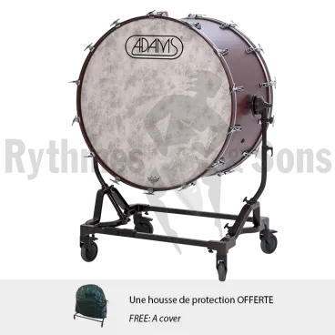 Grosse caisse de concert ADAMS 36"x22" peau synthétique+Housse