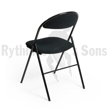 RYTHMES & SONS LILA® I Chaise pliante tissu noir