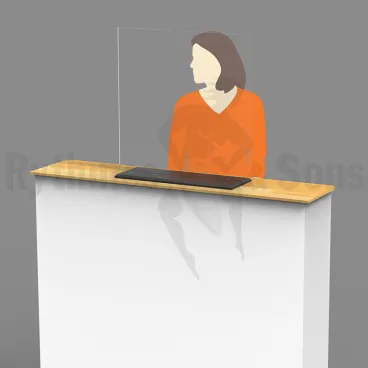 0,67 x H0,61m Cloison de bureau 100% transparente