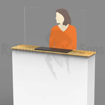 0,92 x H0,74m Cloison de bureau 100% transparente