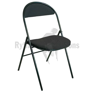 Chaise pliante en tissu noir