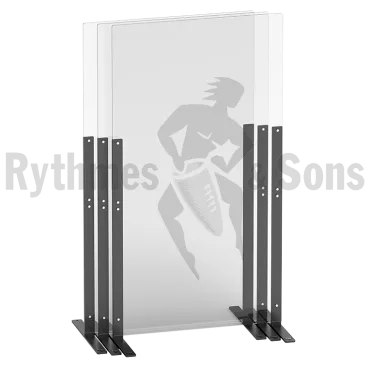 1 x H1,87m  Mobile and 100% transparent Partition Wall Divider