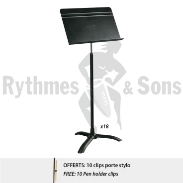 Set of 18 MANHASSET® Symphony #48 Music Stands+ FREE 10 Pen holder clips
