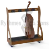 RYTHMES & SONS Chariot ratelier caramel pour 3 contrebasses ou 4 violoncelles