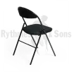 RYTHMES & SONS LILA® I Chaise pliante tissu noir