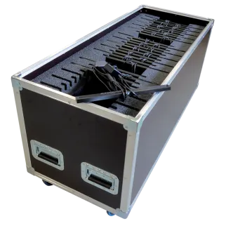 Flight-&NoBreak;cases&nbsp;pour éclairages&nbsp;de&nbsp;pupitres