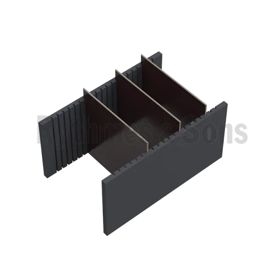 Mousses rainurées adhésives avec cloisons