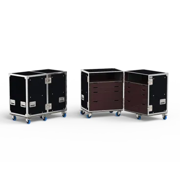 Produit Flight-cases de rangement double avec bacs et étagères amovibles Image