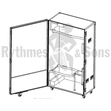 Flight-case pour harpe Lyon Healy Gold 11