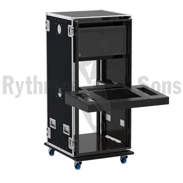 Mobile production shock mounted rack 24" 32U P800