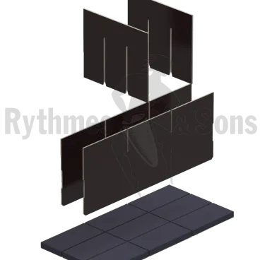 3x3 wood compartments + foam in the bottom for trunk 1200x600xH600