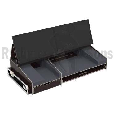 MA LIGHTING GrandMA2 onPC command wing + grandMA2 fader wing Flight-⁠case pour console lumière + 2 écrans 22" + tablette + bac