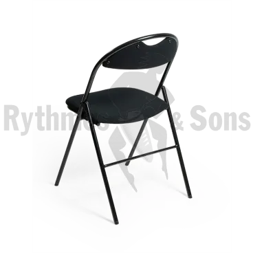 RYTHMES & SONS LILA® I Folding chair Black Fabric with handle
