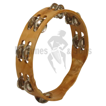 Tambourin sans peau Ø10"/25cm 2 rangées cymbalettes