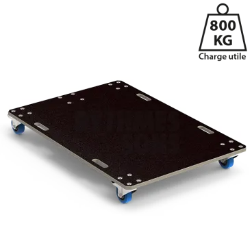 Plateau roulant Polyvalente 1200x800xE21mm Roul. Ø100