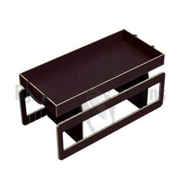 Kit rainuré bois + 2 cloisons + bac long pour malle 1450x600xh600