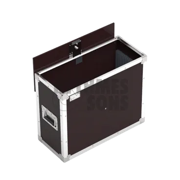 Flight-⁠case OpenRoad®+cloisons pour 1 écran de 15" à 24"