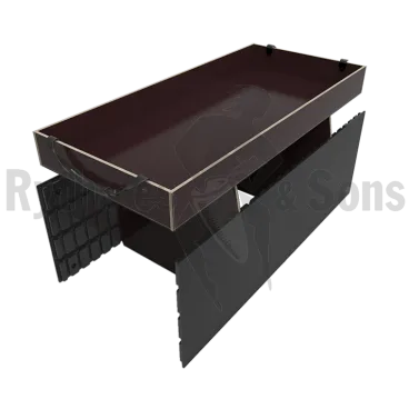 Côtés rainurés composite + 2 cloisons + bac pour malle 1450x600xH600