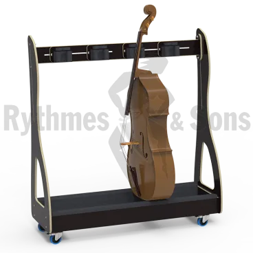 Produit RYTHMES & SONS Chariot ratelier noir pour 3 contrebasses ou 4 violoncelles Image
