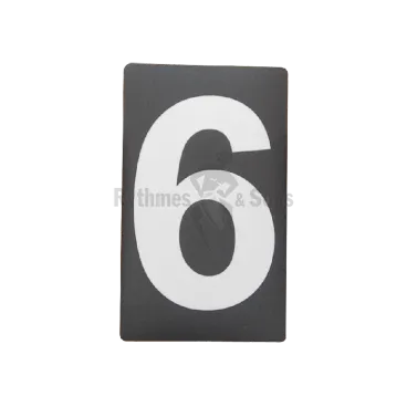 Etiquette adhésive N°6 H100 GRIS/NOIR