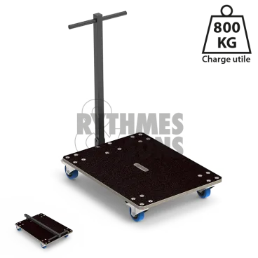 Produit Chariot manutention pliable Polyvalente 800x600xE21mm Roul. Ø100 Image