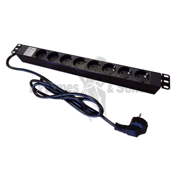 Produit Multiprise 19" 1U 8 Prises+Terre 16A/250V avec interrupteur Image