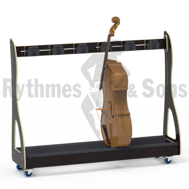 Produit RYTHMES & SONS Chariot ratelier noir pour 4 contrebasses ou 6 violoncelles Image
