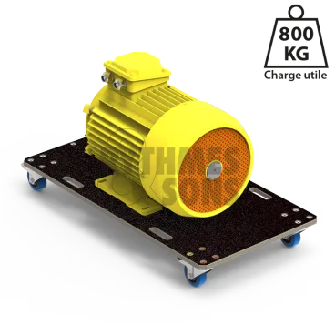 Plateau roulant Polyvalente 1200x600xE21mm Roul. Ø100