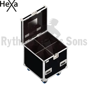 Flight-case Classique HEXA 600x600xH600 pour 4 (2x2) projecteurs
