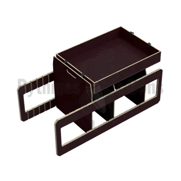 Kit rainuré bois+2 cloisons+bac court pour malle 1200x600xh600