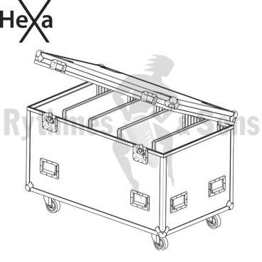 Malle universelle 1200x700xH700 avec capitonnage et cloisons