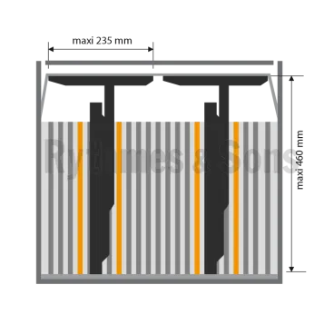 Flight-⁠case OpenRoad®+cloisons pour 1 à 2 écrans de 15" à 24"