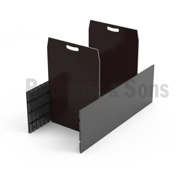 Côtés rainurés composite + 2 cloisons pour malle 1200x600xH800