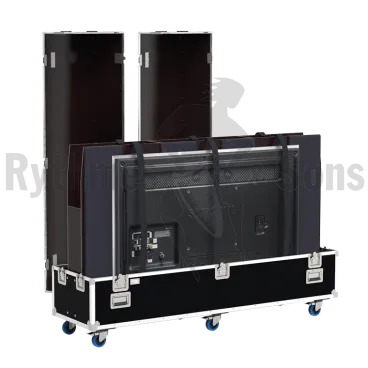 Flight-⁠case Classique double pour 1 à 2 écrans de 85" à 105"