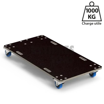 Plateau roulant Forte 1200x600xE21mm Roul. Ø125