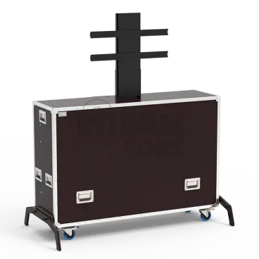 Flight-case OPENROAD® avec élévateur électrique pour écran 55" à 65"