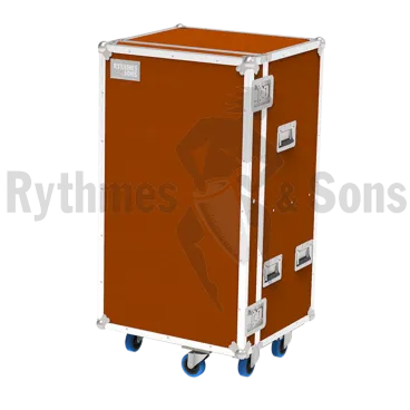 Flight case bureau mobile caramel