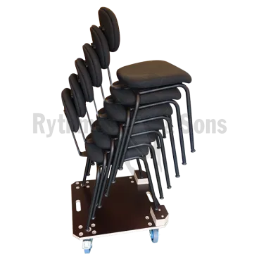 Lot de 6 chaise "Orchestra" H47 cmcm RYTHMES & SONS + Planche à roulettes de transport OFFERTE