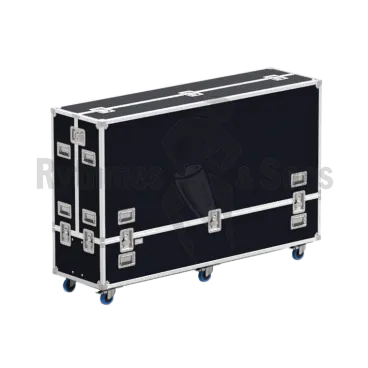 Flight-⁠case Classique double pour 1 à 2 écrans de 70" à 85"