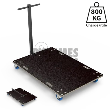 Produit Chariot manutention pliable Polyvalente 1200x800xE21mm Roul. Ø100 Image