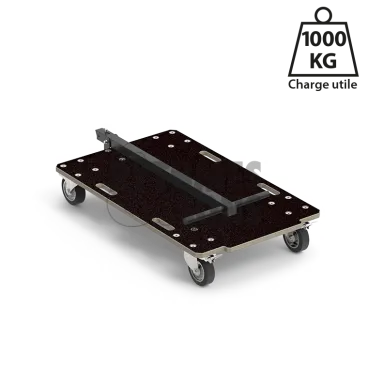 Chariot manutention pliable Forte 1000x600xE21mm Roul. Ø125