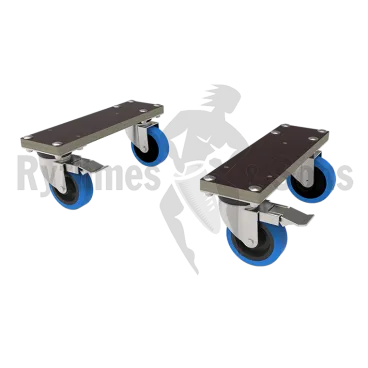 Produit Jeu de 2 platines à roulettes pour flight-case de console d'épaisseur 366mm Image