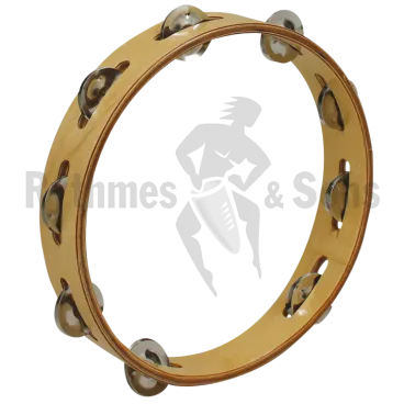Tambourin sans peau Ø10"/25cm 1 rangée cymbalettes