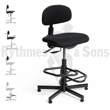 Produit RYTHMES & SONS LUCIA® Chaise haute réglable avec 2 reposes-pieds Image